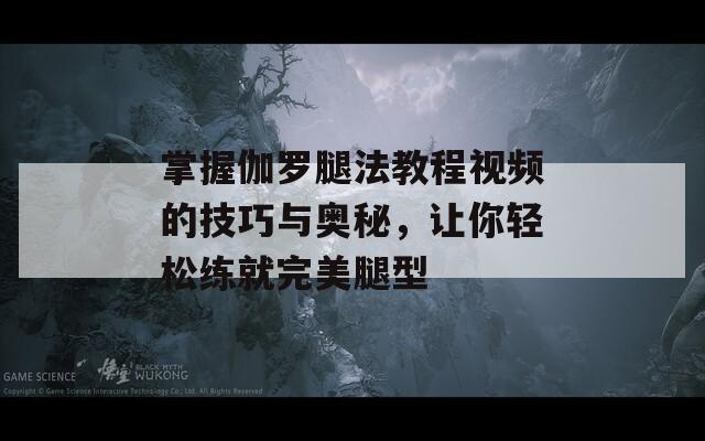 掌握伽罗腿法教程视频的技巧与奥秘，让你轻松练就完美腿型