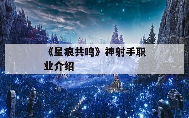 《星痕共鸣》神射手职业介绍