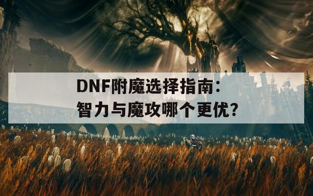 DNF附魔选择指南：智力与魔攻哪个更优？