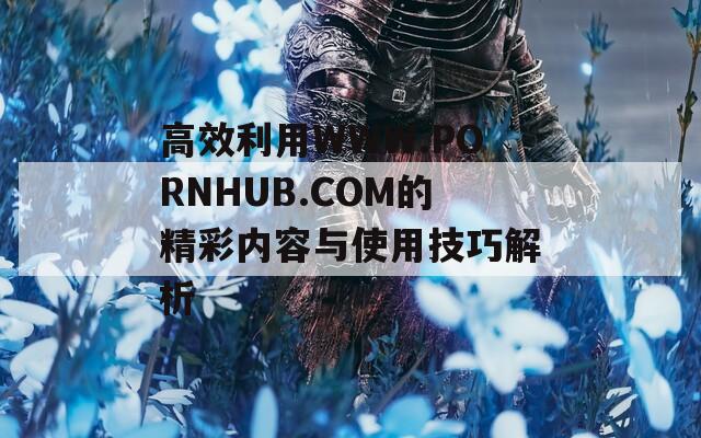 高效利用WWW.РОRNHUB.СОМ的精彩内容与使用技巧解析