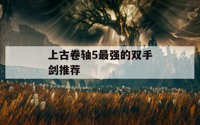 上古卷轴5最强的双手剑推荐