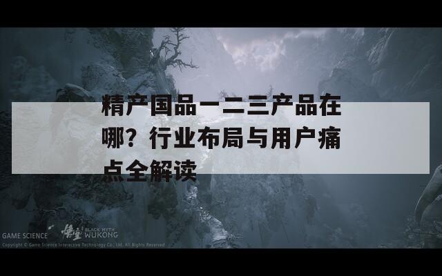 精产国品一二三产品在哪？行业布局与用户痛点全解读