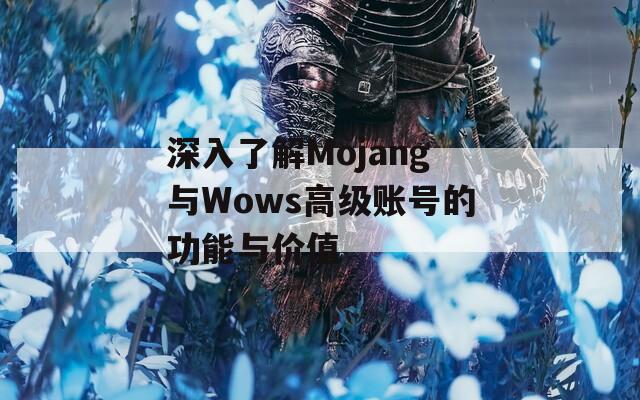 深入了解Mojang与Wows高级账号的功能与价值