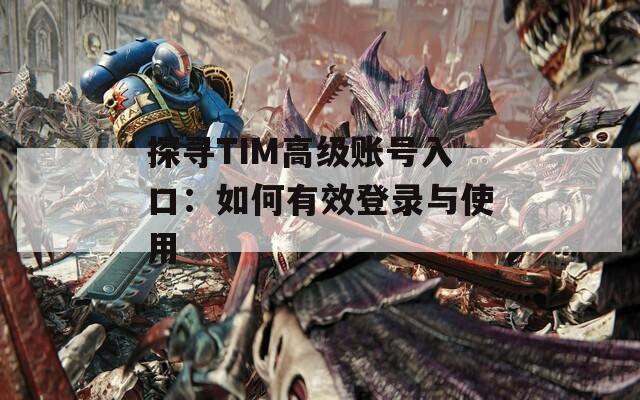 探寻TIM高级账号入口：如何有效登录与使用