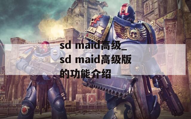 sd maid高级_sd maid高级版的功能介绍