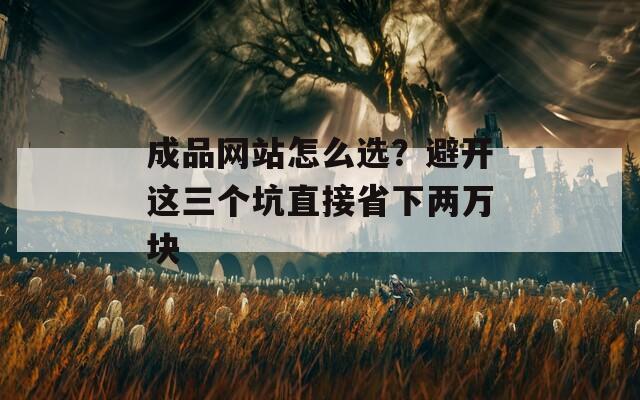 成品网站怎么选？避开这三个坑直接省下两万块