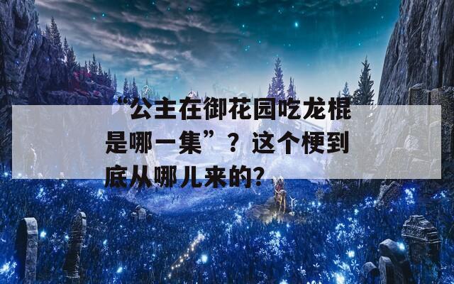 “公主在御花园吃龙棍是哪一集”？这个梗到底从哪儿来的？