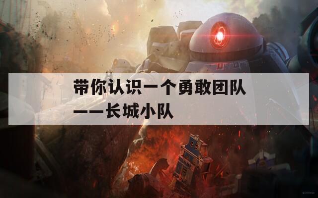 带你认识一个勇敢团队——长城小队