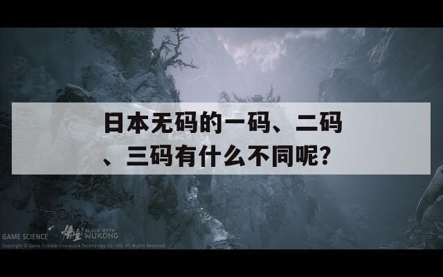 日本无码的一码、二码、三码有什么不同呢？