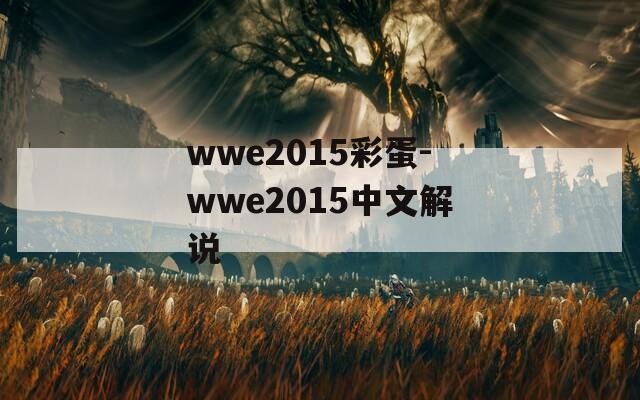 wwe2015彩蛋-wwe2015中文解说