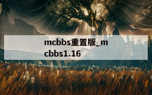 mcbbs重置版_mcbbs1.16